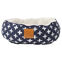 Navy Cross Reversible Cat Bed